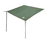 vidaXL Telo da campeggio impermeabile 300 x 240 cm in verde in resistente poliestere taffeta con chiusura lampo, resistente al vento e ideale per la protezione all'aperto.