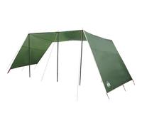 vidaXL Telo da campeggio resistente, impermeabile, chiusura con cerniera, 401,3 x 240 x 230,1 cm, riparo verde leggero, rivestimento in poliuretano, resistente al vento, attrezzatura traspirante per