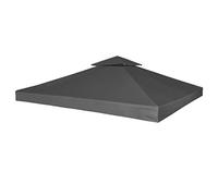 vidaXL Telo di Ricambio per Gazebo 310g/m² Grigio Scuro 3x3m