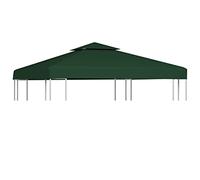 vidaXL Telo di Copertura Verde 3x3m Ricambio Tetto Gazebo Tenda Chiosco