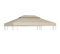 vidaXL Telo di Ricambio per Gazebo 310g/m² Beige 3x4m