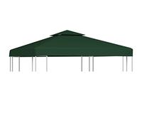 vidaXL Telo di Ricambio per Gazebo 310g/m² Verde 3x3m
