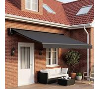vidaXL Tessuto della tenda di ricambio Antracite 400 × 300 cm, Copertura da Giardino e Terrazzo, Tenda Moderna Rettangolare, Resistente ai Raggi UV, Tessuto Impermeabile