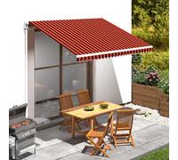 vidaXL Tessuto di ricambio per tenda da sole arancione e marrone, 350 x 250 cm, tela moderna, resistente all'acqua, ai raggi UV e allo scolorimento, ideale per ombra estiva e protezione del giardino
