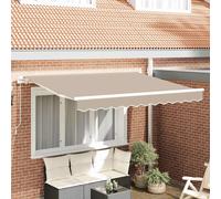 vidaXL Telo di Ricambio per Tenda da Sole Beige 280 x 195 cm, Tenda da Balcone, Awning Rettangolare Moderno, Tessuto Resistente ai Raggi UV, Canopy Impermeabile per Protezione Esterna