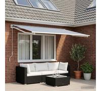 vidaXL Tessuto di ricambio per tenda da sole blu e bianco, 400 x 300 cm, copertura per giardino e terrazza, tenda da sole rettangolare, moderna, resistente ai raggi UV, tessuto resistente alle