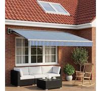 Telo di ricambio per tenda da sole Blu e Bianco 450 × 300 cm