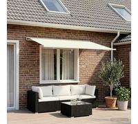 vidaXL Tessuto della tenda di ricambio Crema 350 x 250 cm, Copertura da Giardino e Terrazzo, Tenda Moderna Rettangolare, Resistente ai Raggi UV, Tessuto Impermeabile