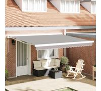 vidaXL Telo di ricambio per tenda da sole Grigio chiaro 400 × 300 cm