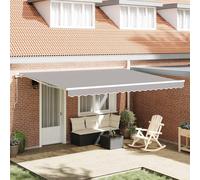 vidaXL Telo di ricambio per tenda da sole Grigio chiaro 430 x 345 cm