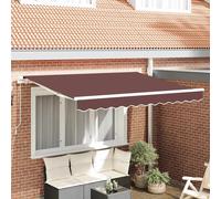 vidaXL Telo di Ricambio per Tenda da Sole Marrone 250 x 200 cm Tela, Tenda da Balcone, Materiale Resistenti all'Acqua, Protezione UV, Ombra Estensibile, Copertura Esterna