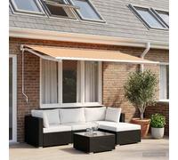 vidaXL Telo di ricambio per tenda da sole Multicolore 250 x 200 cm, Copertura moderna per terrazza, rettangolare, resistente a intemperie, facile da pulire e protezione UV, ombrello di design