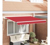 vidaXL Telo di Ricambio per Tenda da Sole Rosso 330 x 195 cm, Tenda da Balcone, Awning Rettangolare Moderno, Tessuto Resistente ai Raggi UV, Canopy Impermeabile per Protezione Esterna