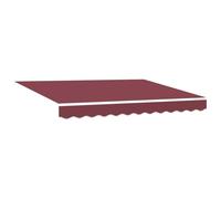 vidaXL Telo di ricambio per tenda da sole Rosso Borgogna 330 x 195 cm | struttura robusta per un uso affidabile all'aperto, protegge dai raggi fastidiosi,