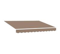 vidaXL Telo di ricambio per tenda da sole Tortora 5 x 3 m Poliestere, Tessuto moderno per tende rettangolari, resistente al sole, all'acqua, facile da pulire, perfetto per l'esterno