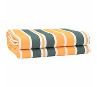 vidaXL Telo di ricambio per tenda da sole Verde e giallo 10 x 1.6 m