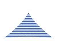 vidaXL Telo Ombra 2,5 x 2,5 x 3,5 m HDPE Triangolare Blu e Bianco