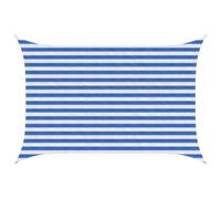 vidaXL Telo Ombra 2 x 3,5 m HDPE Rettangolare Blu e Bianco