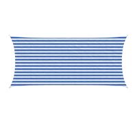vidaXL Telo Ombra 2 x 4 m HDPE Rettangolare Blu e Bianco