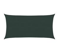 vidaXL Telo Ombra 2 x 6 m HDPE Rettangolare Verde Scuro