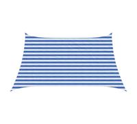 vidaXL Telo Ombra 3 / 4 x 2 m HDPE Rettangolare Blu e Bianco