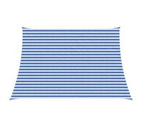 vidaXL Telo Ombra Blu e Bianco 3/4 x 3 m HDPE, Giardino e Terrazza, Velum Sole Moderno, Tenda Rettangolare, Ombre Esterne, Protezione UV per Deck e Patio