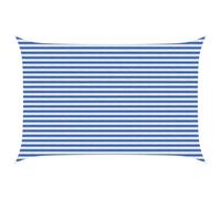 vidaXL Telo Ombra Blu e Bianco 3 x 5 m HDPE, Tenda moderna per giardino e terrazza, copertura sole, ombre, protezione UV, canopee per balconi
