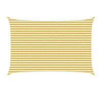 vidaXL Telo Ombra 3 x 5 m HDPE Rettangolare Giallo e Bianco