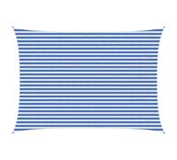 vidaXL Telo Ombra 3 x 6 m HDPE Rettangolare Blu e Bianco