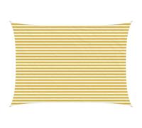 vidaXL Telo Ombra Giallo e Bianco 3 x 6 m HDPE, Tenda moderna per giardino e terrazza, copertura sole, ombre, protezione UV, canopee per balconi