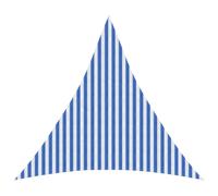 vidaXL Telo Ombra 4 x 4 x 4 m HDPE Triangolare Blu e Bianco
