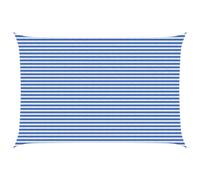 vidaXL Telo Ombra Blu e Bianco 4 x 7 m HDPE, Tenda moderna per giardino e terrazza, copertura sole, ombre, protezione UV, canopee per balconi