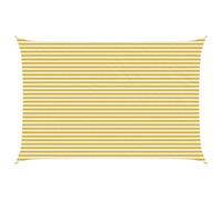 vidaXL Telo Ombra Giallo e Bianco 4 x 7 m HDPE, Tenda moderna per giardino e terrazza, copertura sole, ombre, protezione UV, canopee per balconi
