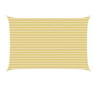 vidaXL Telo Ombra Giallo e Bianco 4 x 7 m HDPE, Tenda moderna per giardino e terrazza, copertura sole, ombre, protezione UV, canopee per balconi
