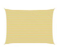 vidaXL Telo Ombra 5 x 6 m HDPE Rettangolare Giallo e Bianco