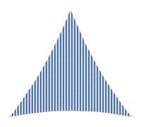 vidaXL Telo Ombra 6 x 6 x 6 m HDPE Triangolare Blu e Bianco