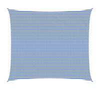 vidaXL Telo Ombra Blu e Bianco 6 x 8 m HDPE, Tenda moderna per giardino e terrazza, copertura sole, ombre, protezione UV, canopee per balconi