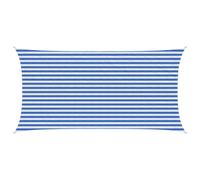 vidaXL Telo Ombra Blu e Bianco 2,5 x 5 m HDPE