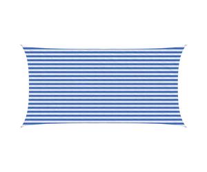 vidaXL Telo Ombra Blu e Bianco 2,5 x 6 m HDPE