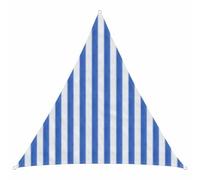 vidaXL Telo Ombra Blu e Bianco 2 x 2 x 2 m HDPE, Giardino e terrazza, moderno vela triangolare per sole, copertura UV, tenda da esterno per ombra