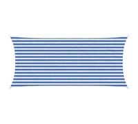 vidaXL Telo Ombra Blu e Bianco 2 x 4 m HDPE, Tenda moderna per giardino e terrazza, copertura sole, ombre, protezione UV, canopee per balconi