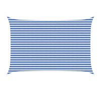 vidaXL Telo Ombra Blu e Bianco 3 x 4,5 m HDPE