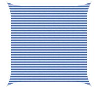 vidaXL Telo Ombra Blu e Bianco 4 x 4 m HDPE