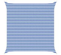 vidaXL Telo Ombra Blu e Bianco 4 x 4 m HDPE, Tenda da giardino e terrazzo, vela ombreggiante moderna, copertura traspirante, protezione UV, impermeabile