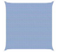 vidaXL Telo Ombra Blu e Bianco 5 x 5 m HDPE