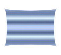 vidaXL Telo Ombra Blu e Bianco 5 x 7 m HDPE, Tenda moderna per giardino e terrazza, copertura sole, ombre, protezione UV, canopee per balconi
