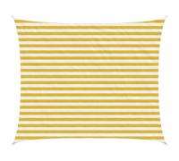 vidaXL Telo Ombra Giallo e Bianco 2,5 x 3 m HDPE