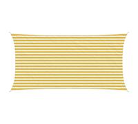 vidaXL Telo Ombra Giallo e Bianco 2,5 x 4,5 m HDPE