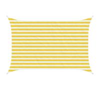 vidaXL Telo Ombra Giallo e Bianco 2 x 2,5 m HDPE