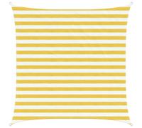 vidaXL Telo Ombra Giallo e Bianco 2 x 2 m HDPE